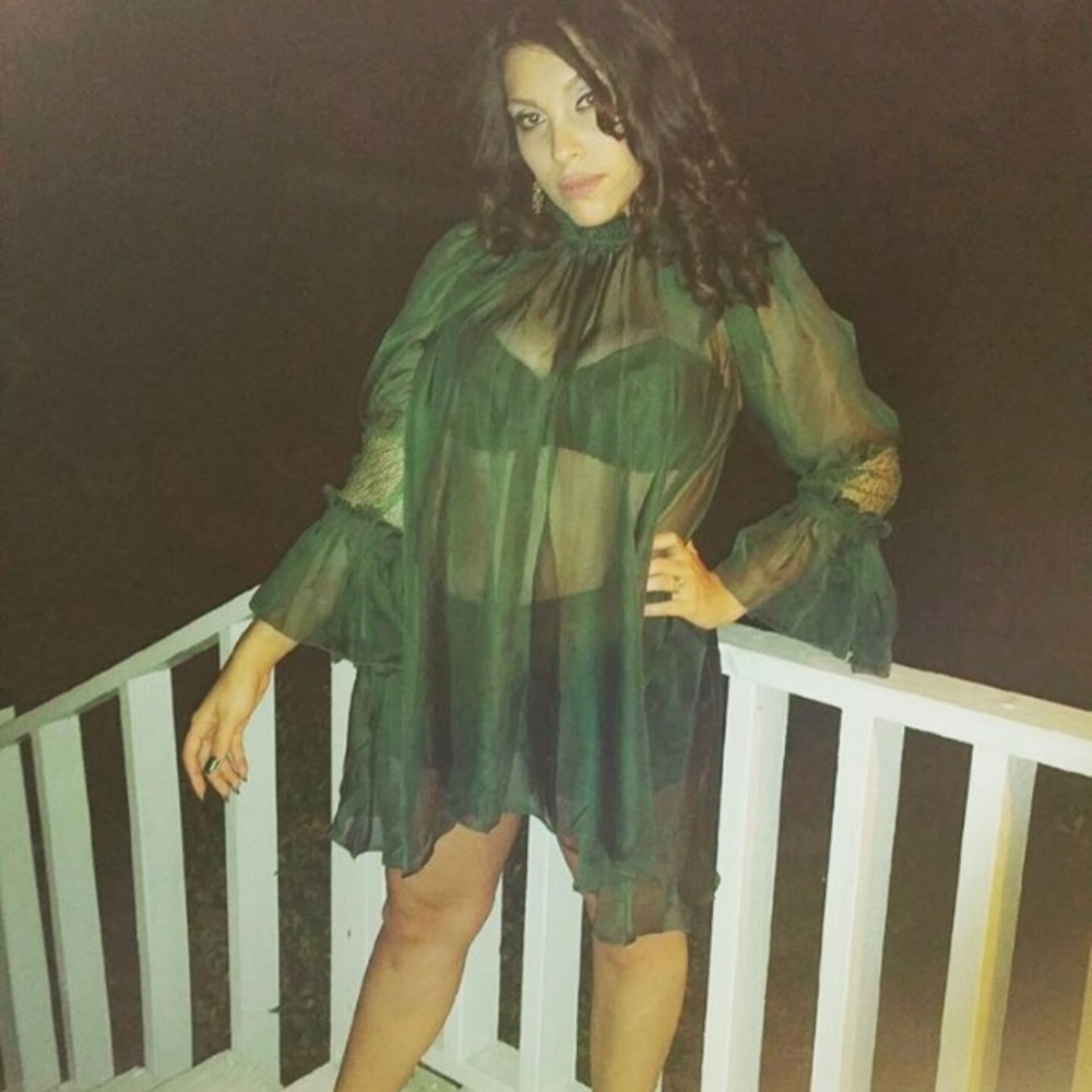 Make an offer! Sheer, cold shoulder top!